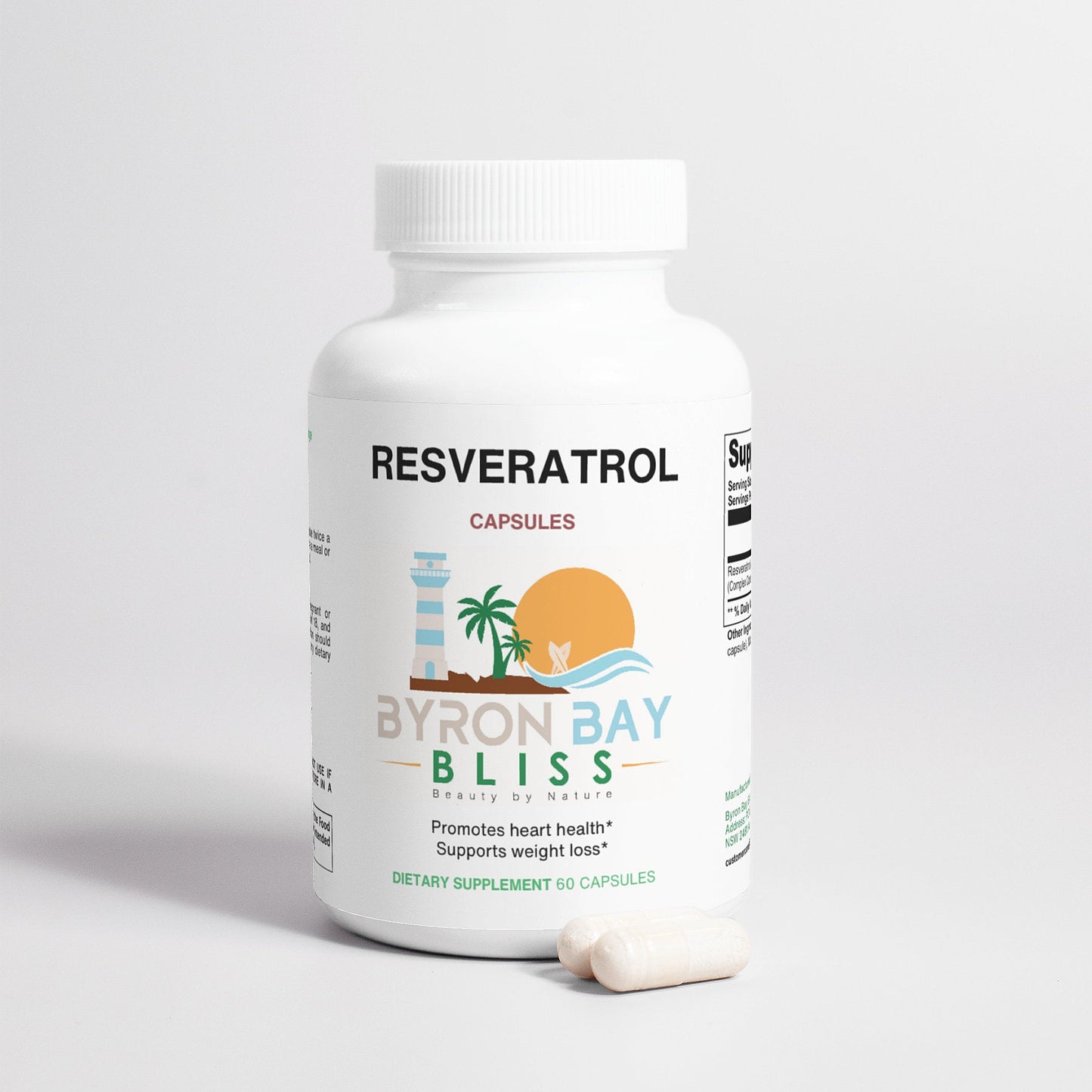 Resveratrol 50% 600mg Byron Bay Bliss