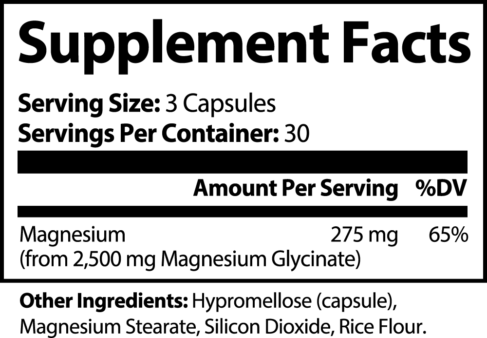Magnesium Glycinate Byron Bay Bliss