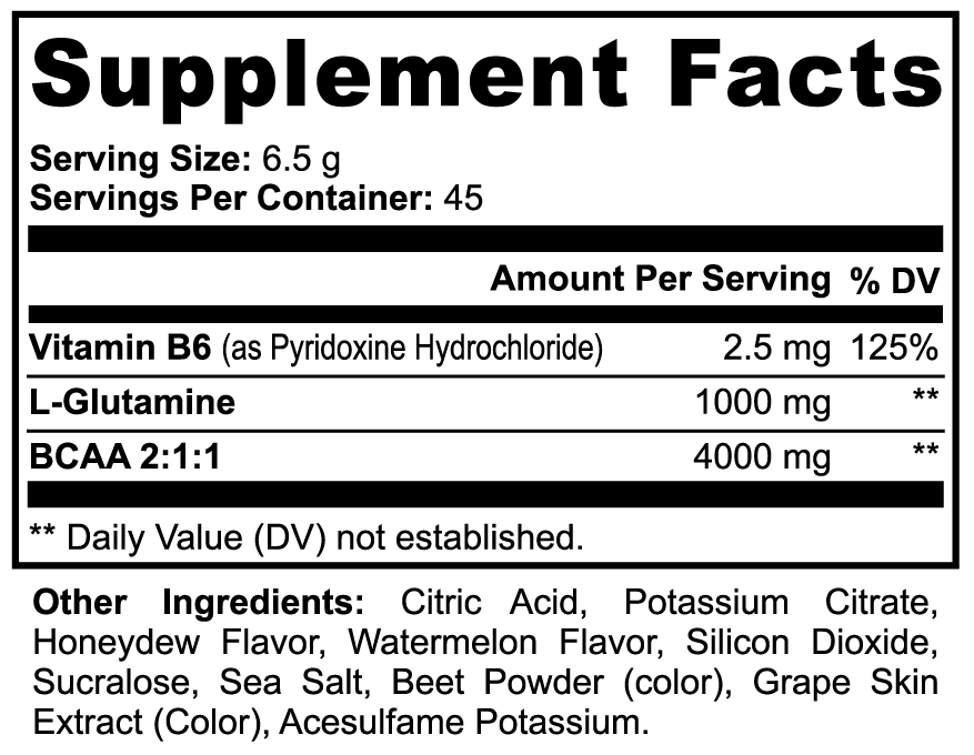 BCAA Intra/Post workout Powder (Honeydew/Watermelon)